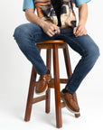 Marina: Weaved Cognac Derby