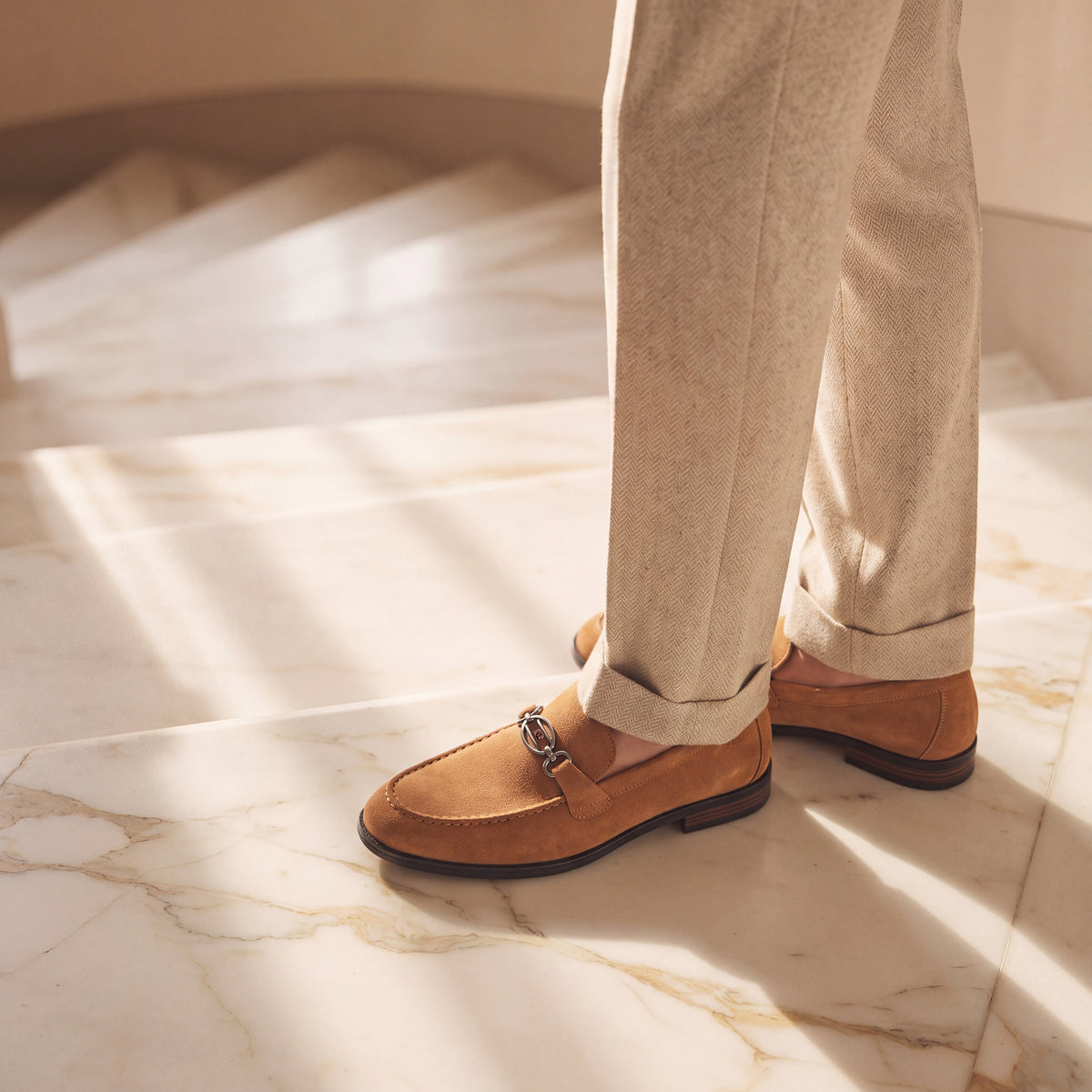 Turin Camel Suede Loafer