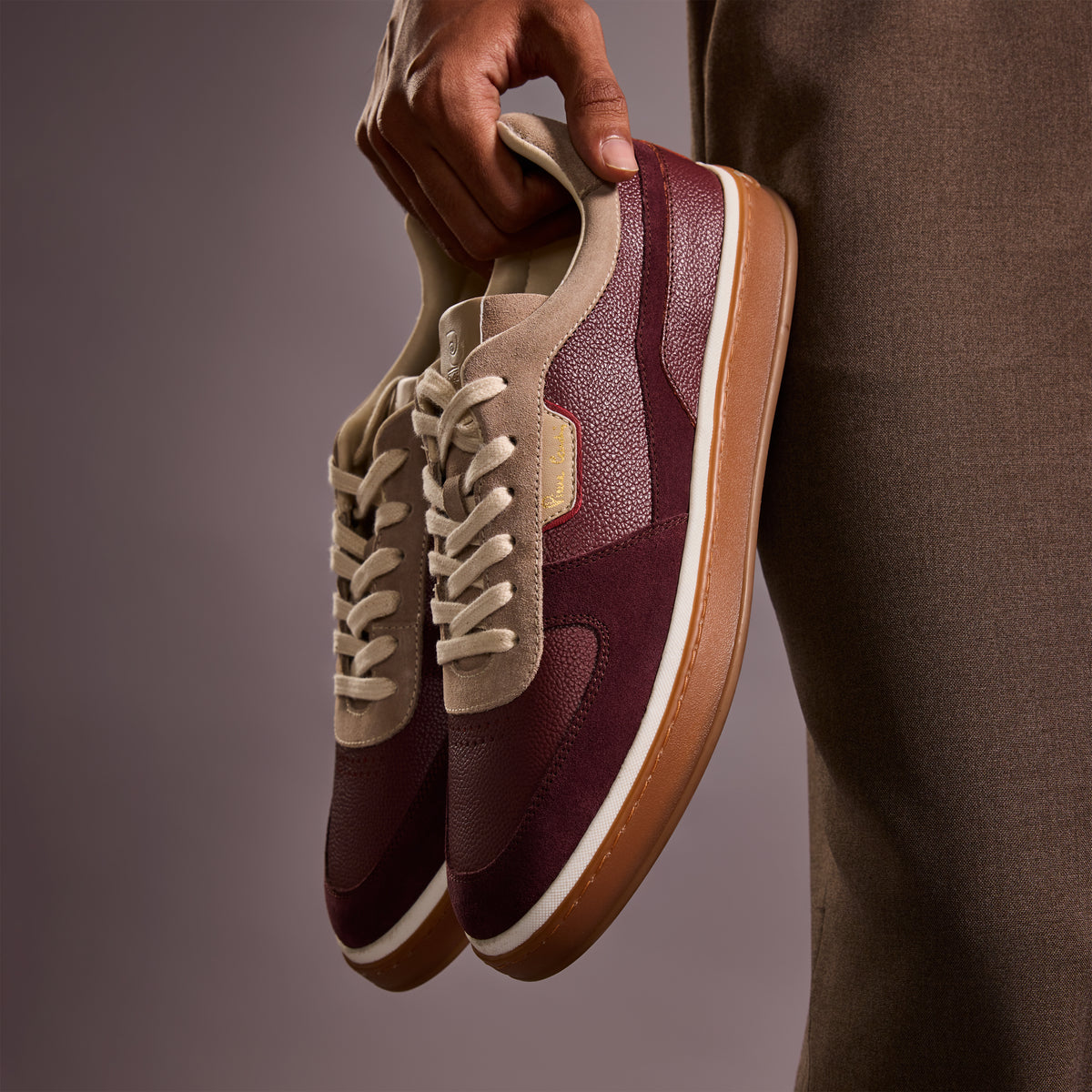 Helios Crimson Dusk sneaker - lifestyle photograph
