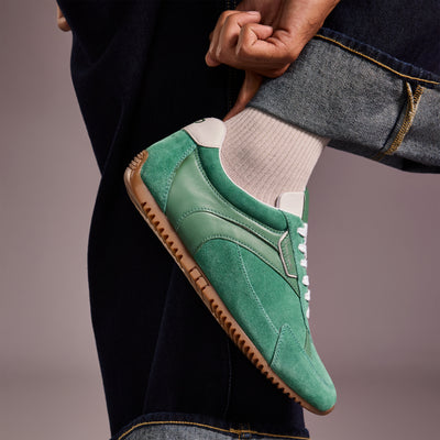 Drift Forest Green sneaker - lifestyle photograph
