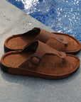 Riviera: Camel Nubuck Thong