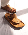 Riviera: Camel Nubuck Thong
