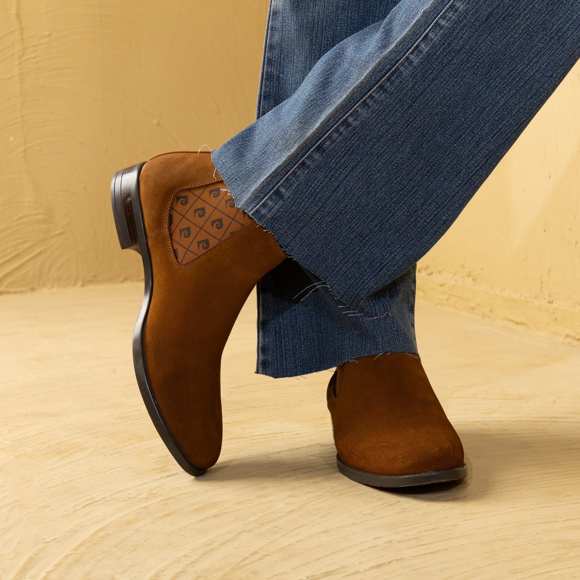 Suede Camel Chelsea Slip-on
