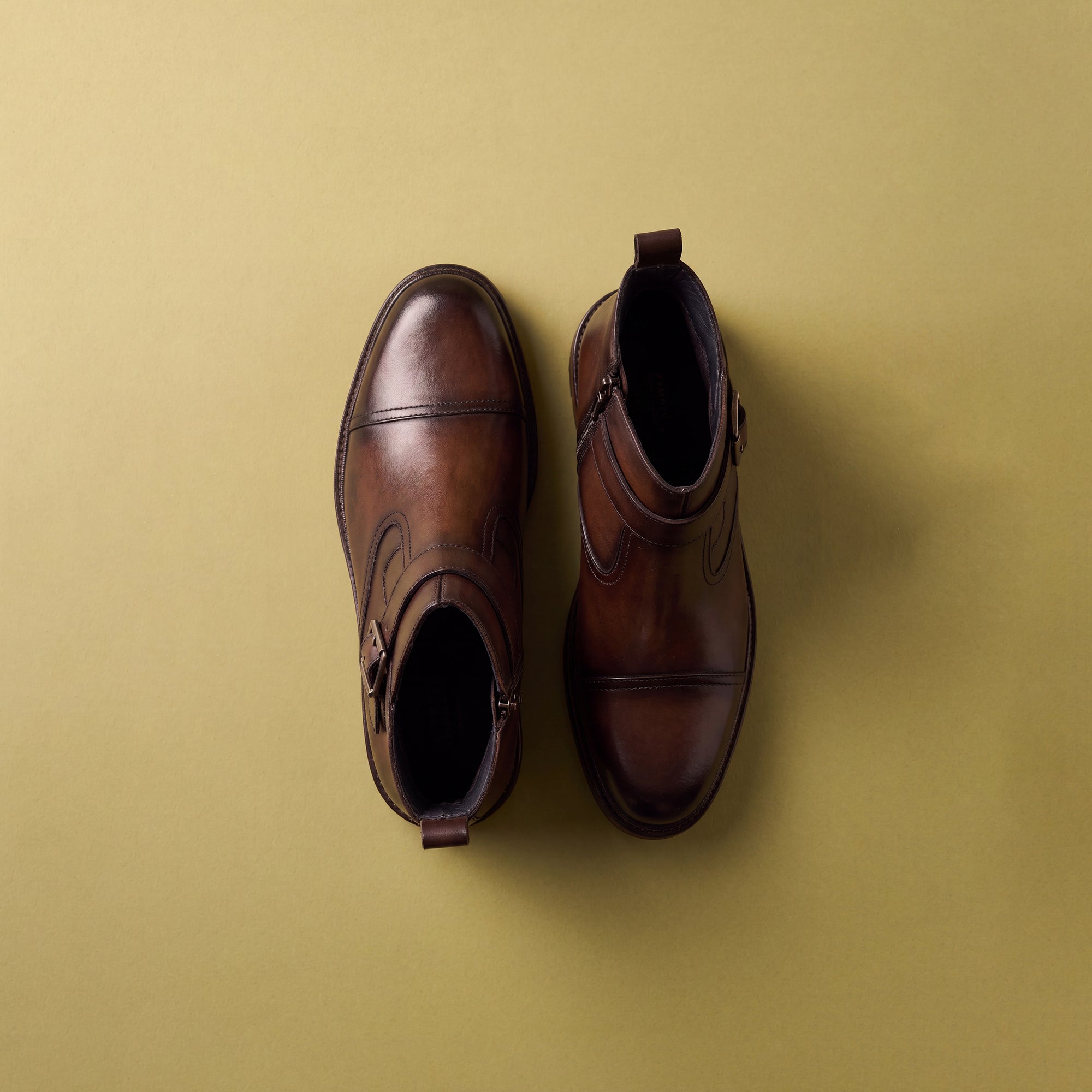 Eiger: Mid Brown Buckle Boot