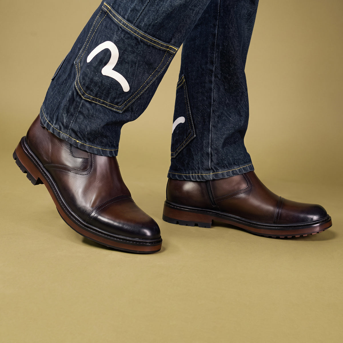 Eiger: Mid Brown Buckle Boot