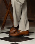 Onyx: Textured Cognac Loafer