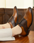 Onyx: Textured Cognac Oxford