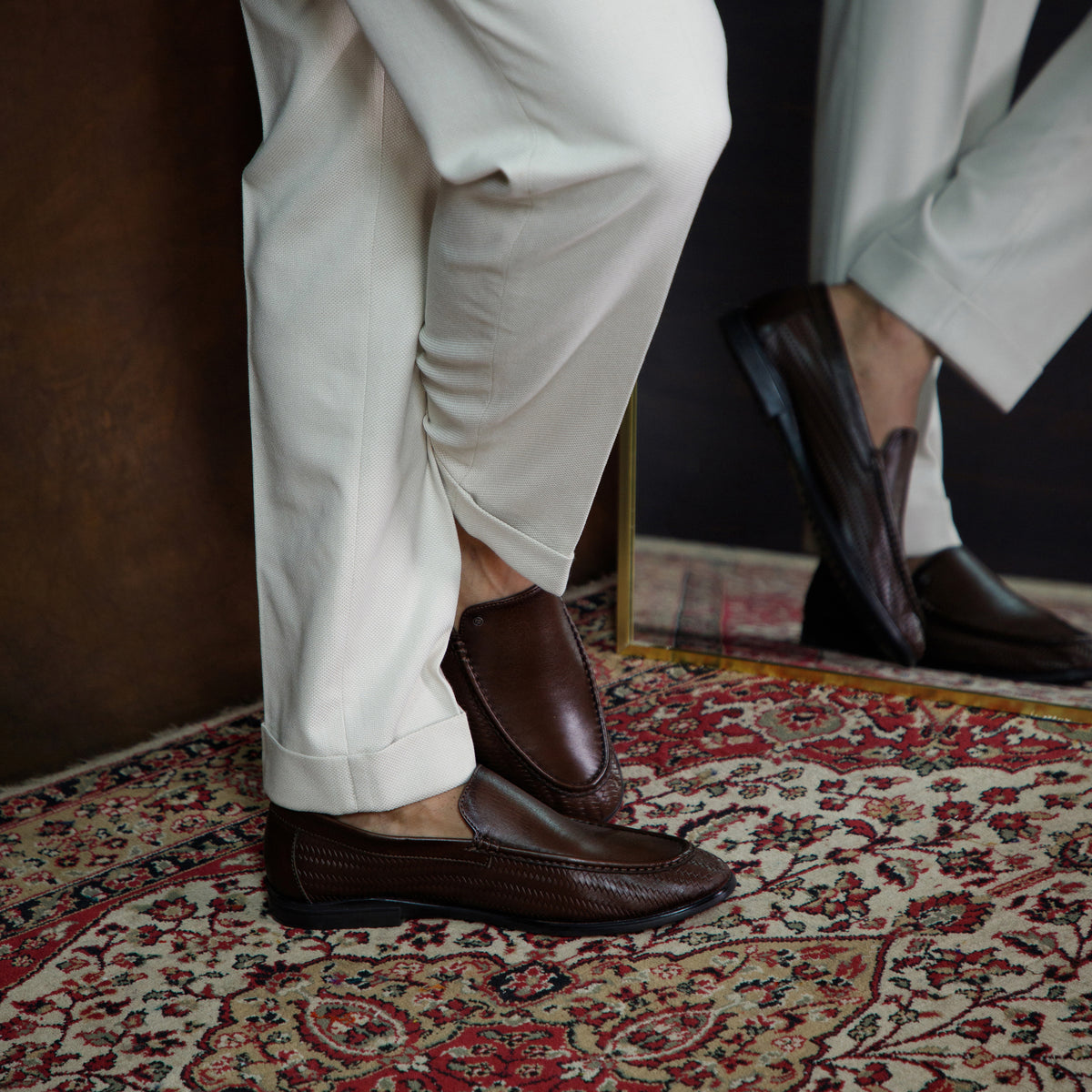 Soho Brown Woven Loafer