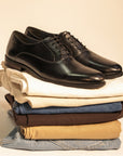 Trieste Black Plain-toe Oxford