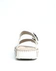 Soul Cloud: Offwhite Woven Dual-strap Sandal