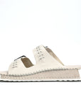 Soul Cloud: Offwhite Woven Dual-strap Sandal