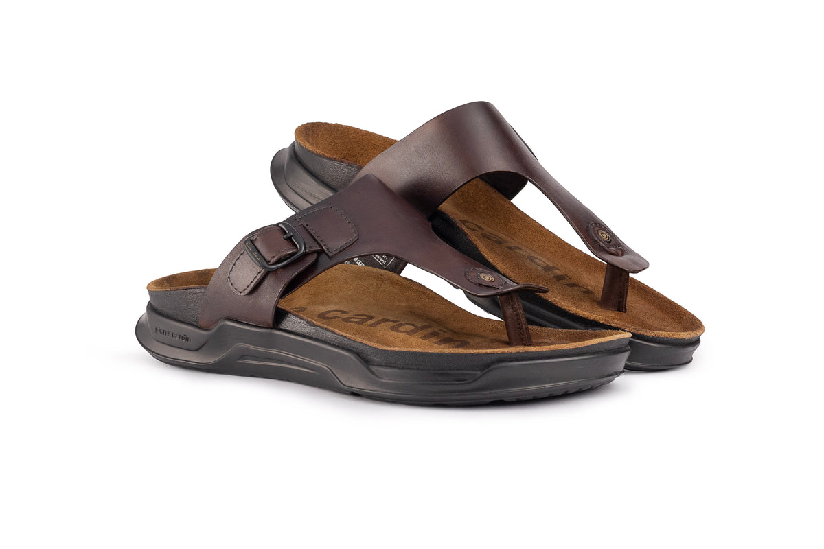 Embrace: Brown Buckle Thong