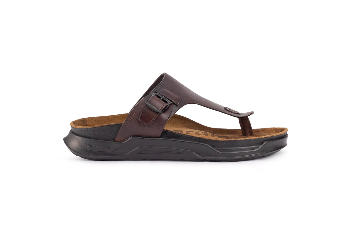 Embrace: Brown Buckle Thong