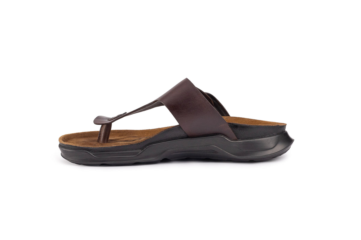 Embrace: Brown Buckle Thong