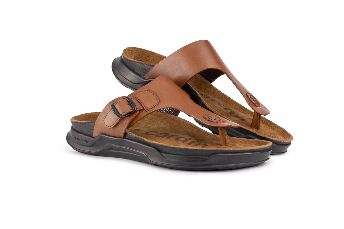 Embrace: Cognac Buckle Thong