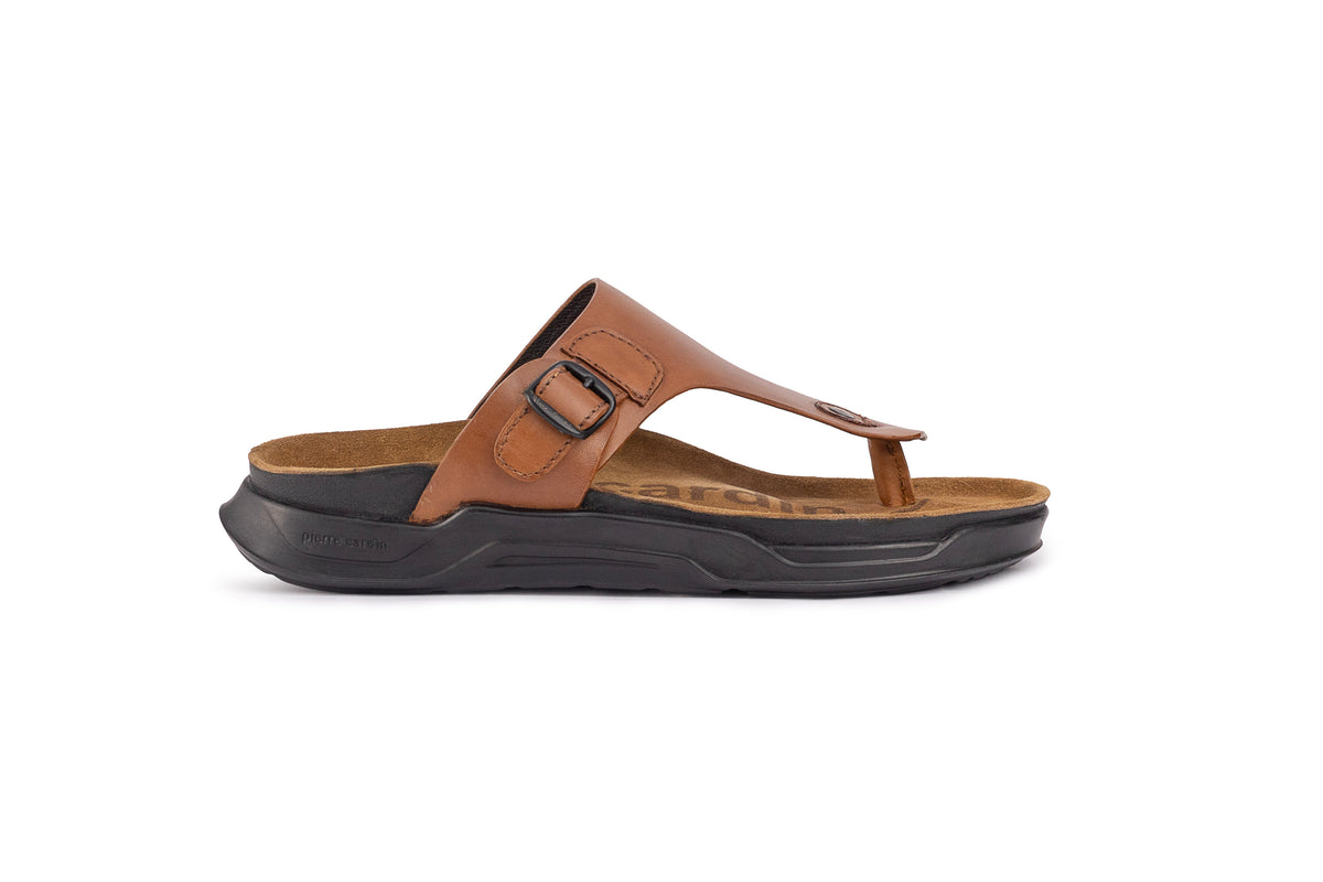 Embrace: Cognac Buckle Thong