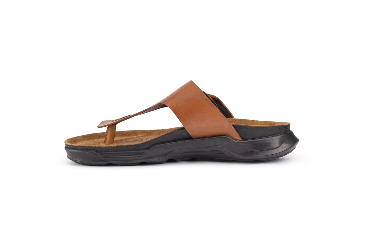 Embrace: Cognac Buckle Thong