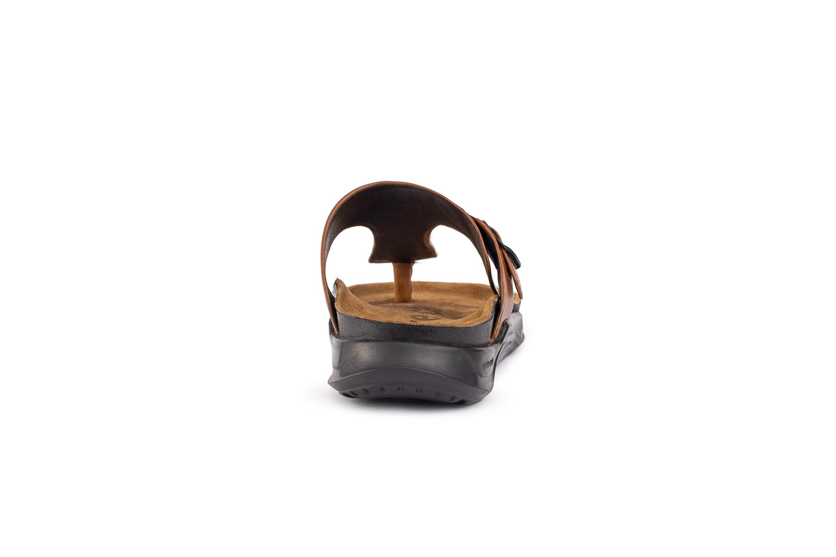 Embrace: Cognac Buckle Thong