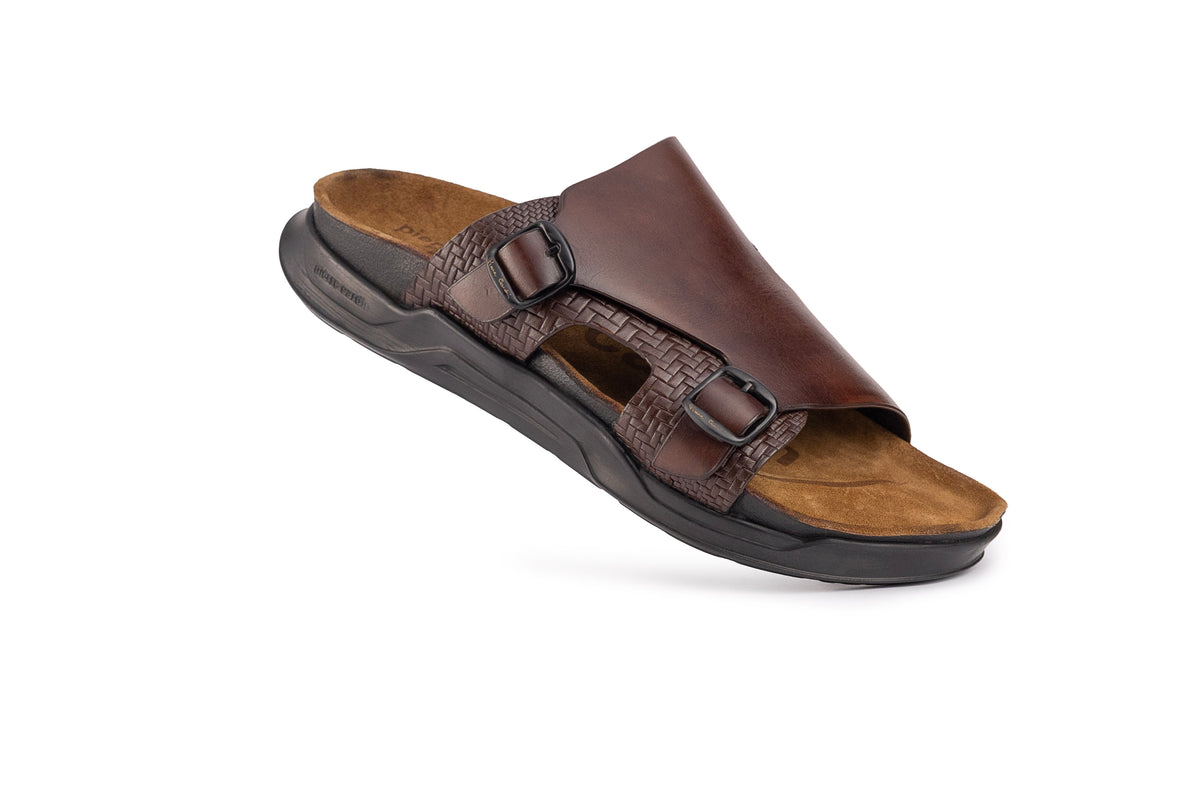 Embrace: Brown Double-strap Slide