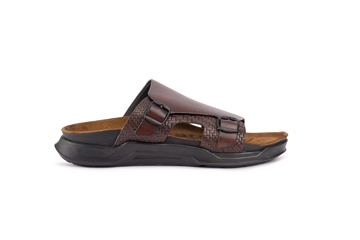 Embrace: Brown Double-strap Slide