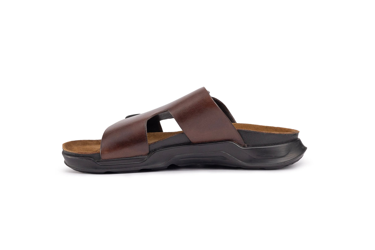 Embrace: Brown Double-strap Slide