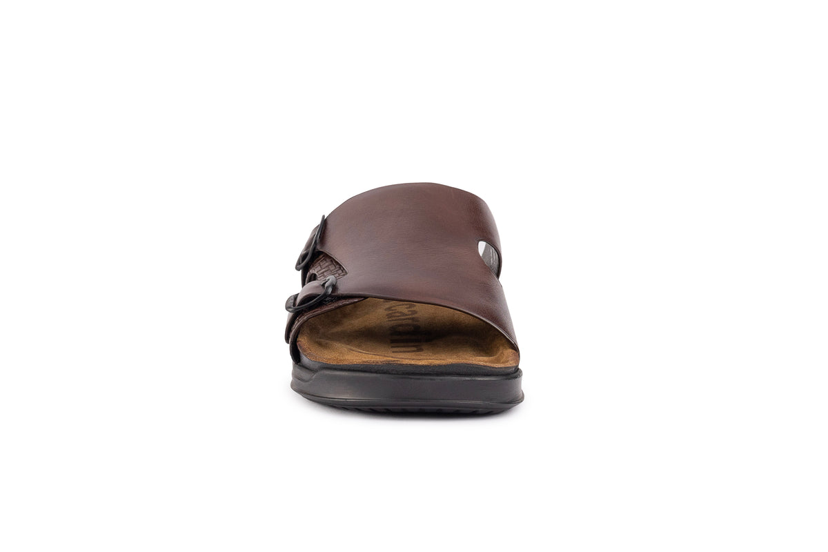 Embrace: Brown Double-strap Slide