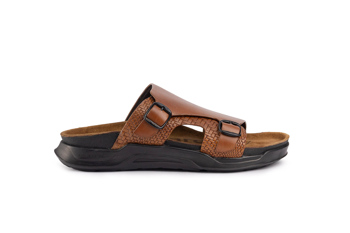 Embrace: Cognac Double-strap Slide