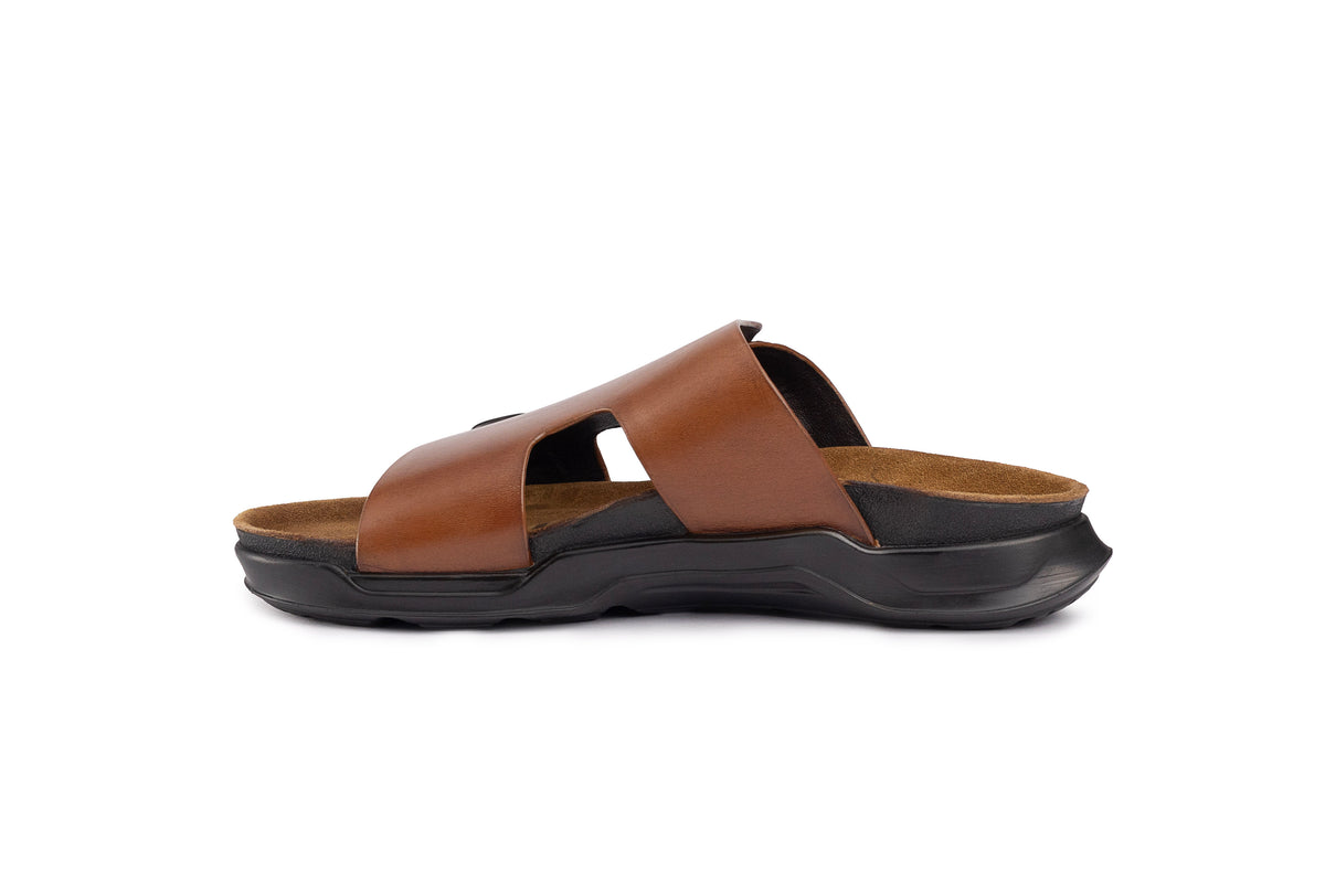 Embrace: Cognac Double-strap Slide