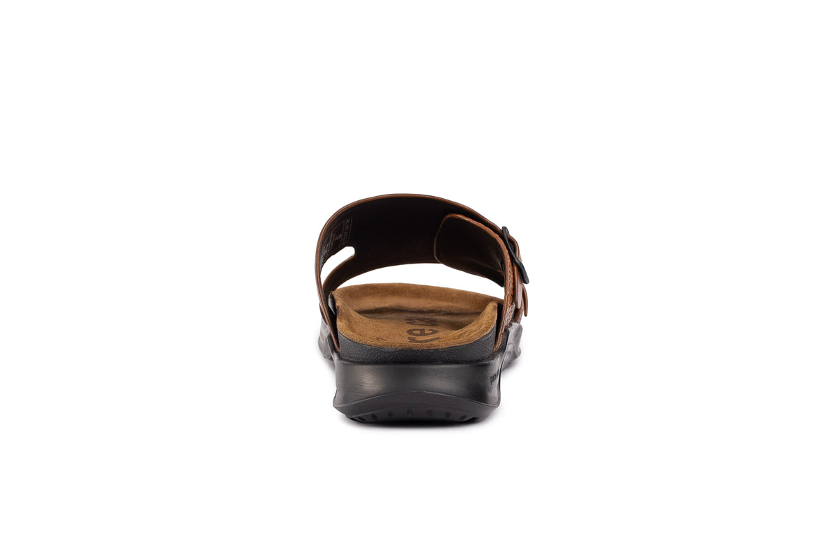 Embrace: Cognac Double-strap Slide