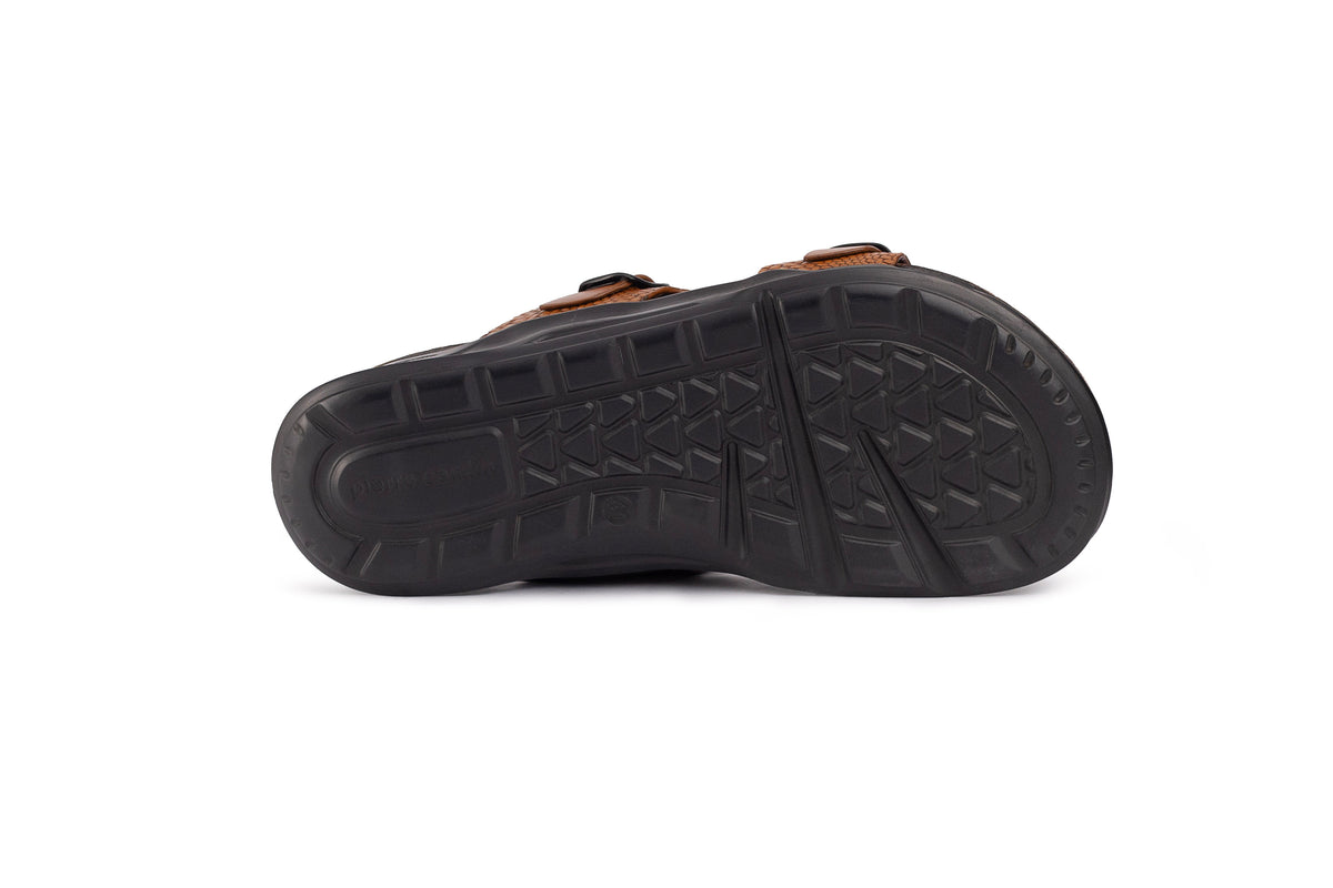 Embrace: Cognac Double-strap Slide