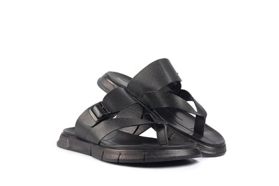 Glide Black Textured Thong
