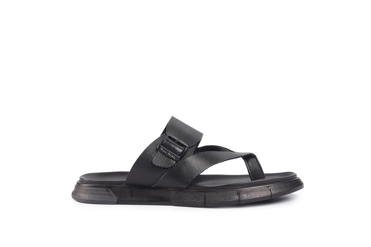 Glide Black Textured Thong