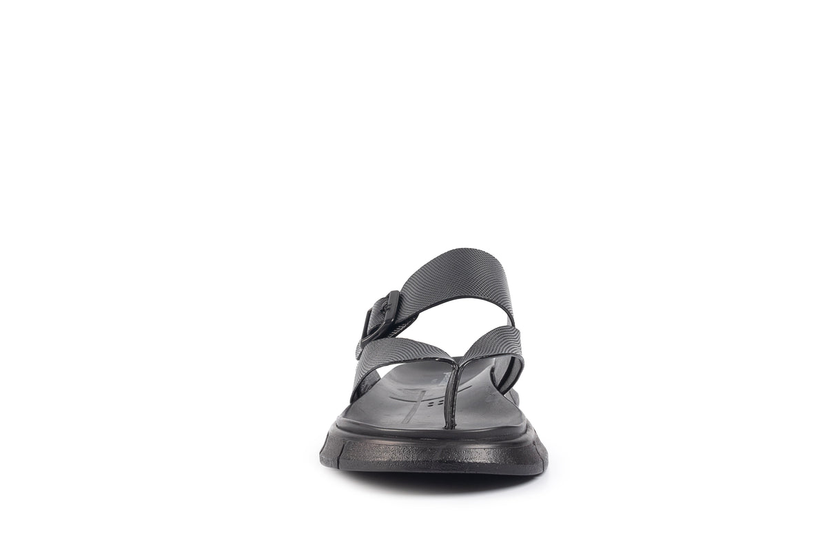 Glide Black Textured Thong