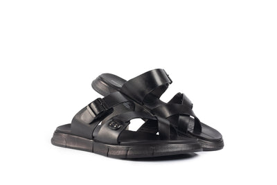 Glide Black Polished Thong