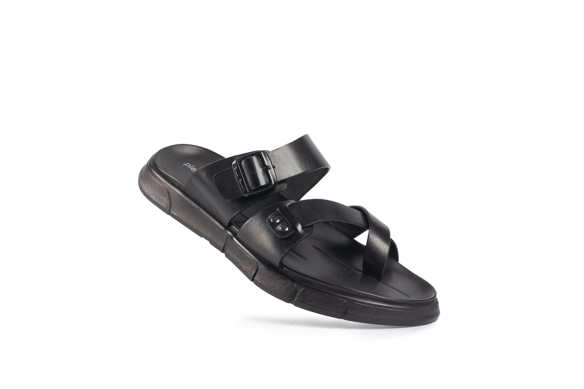 Glide Black Polished Thong