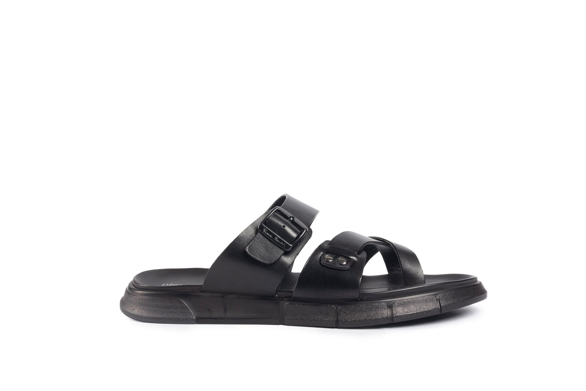 Glide Black Polished Thong
