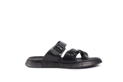 Glide Black Polished Thong