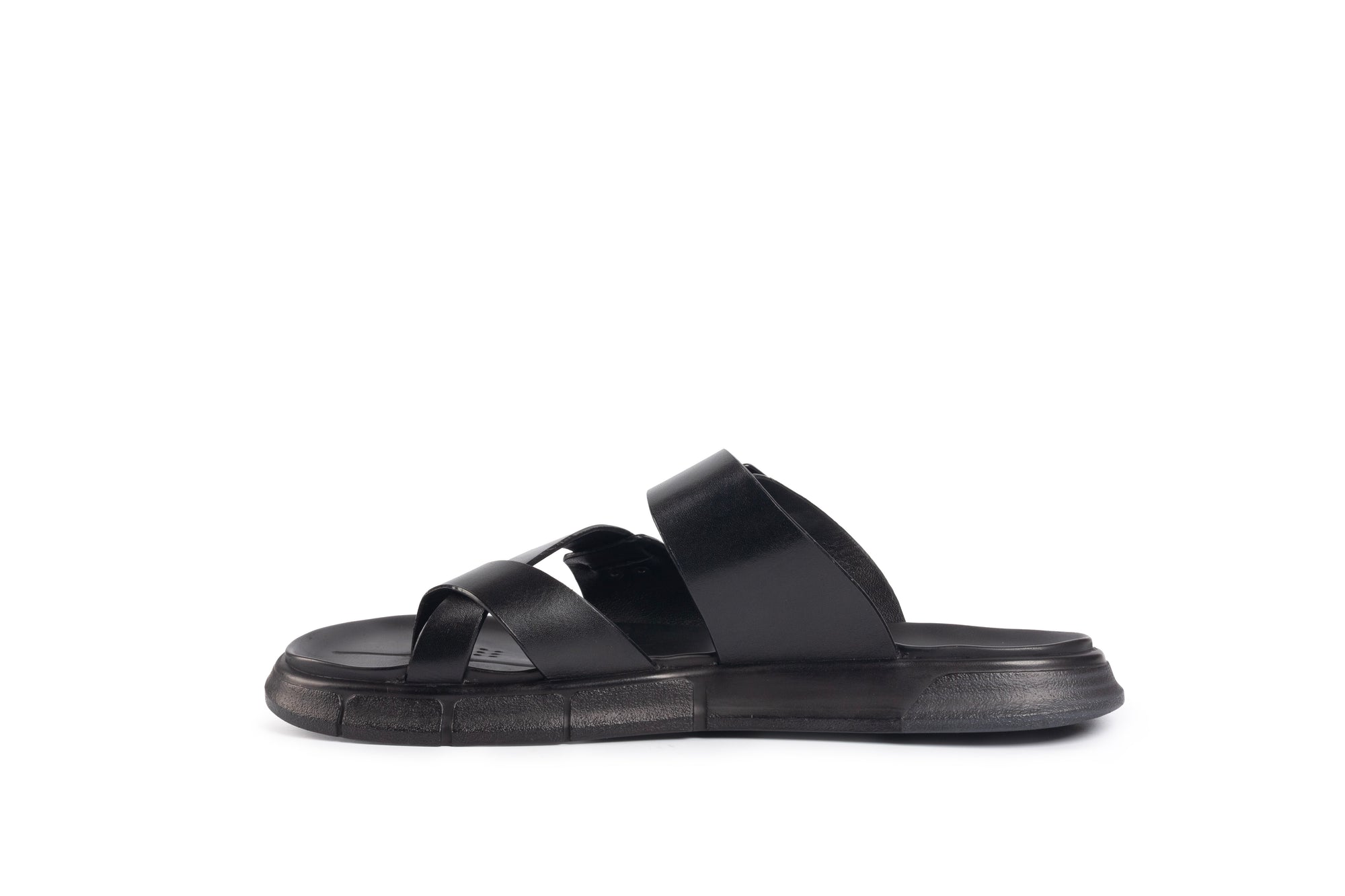 Glide Black Polished Thong