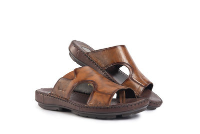 Airflex: Tan Wave-cut Sandal