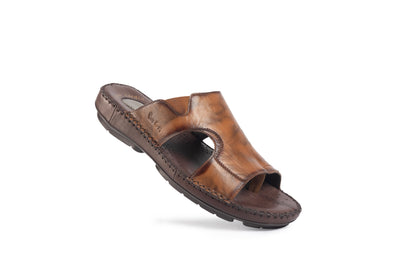 Airflex: Tan Wave-cut Sandal