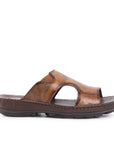 Airflex: Tan Wave-cut Sandal
