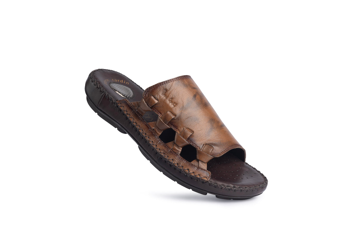 Airflex: Tan Woven Vamp Sandal