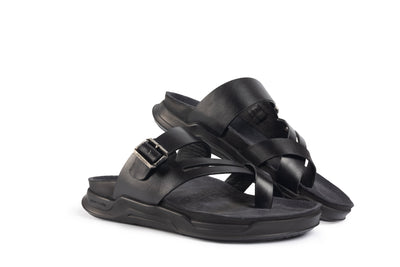 Embrace: Black Slit-cut Thong