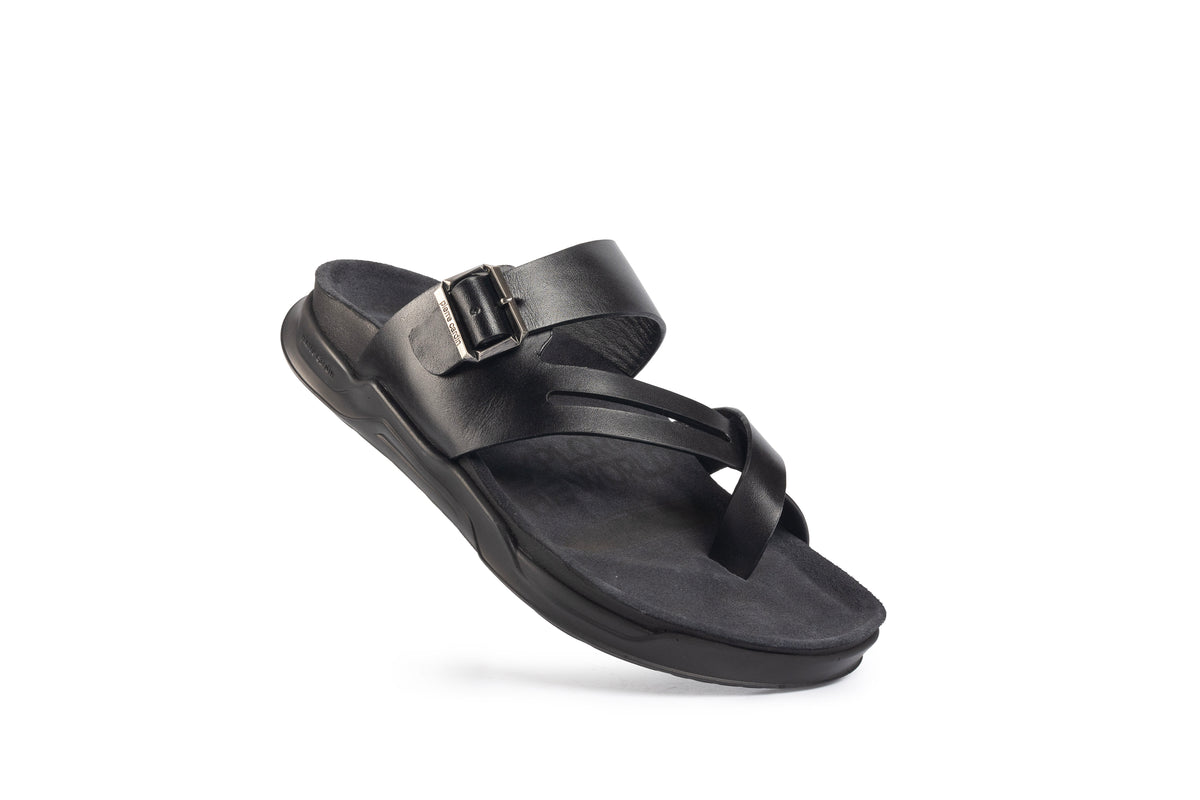 Embrace: Black Slit-cut Thong