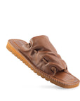 Fête Tan Ruched Slide