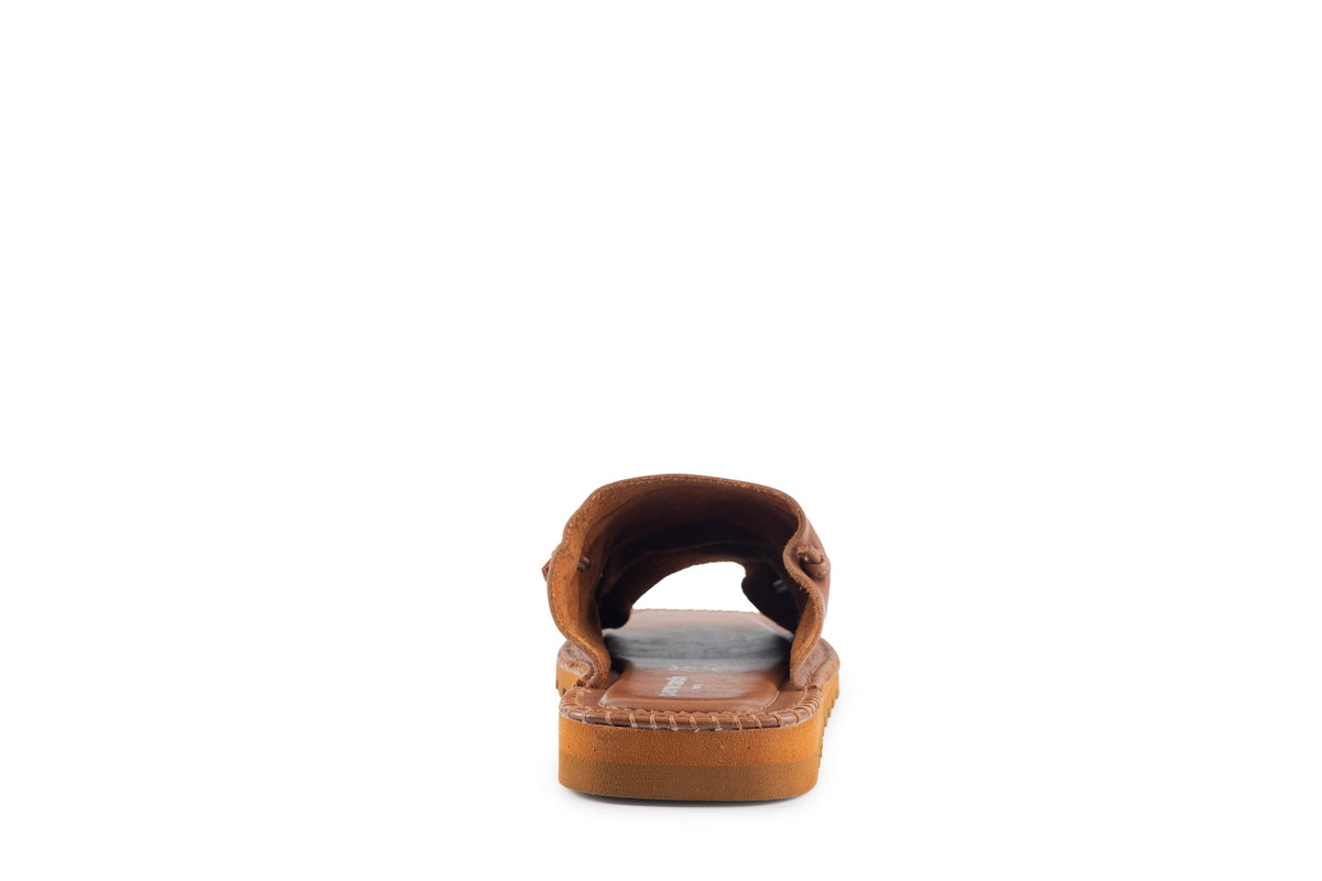 Fête Tan Ruched Slide