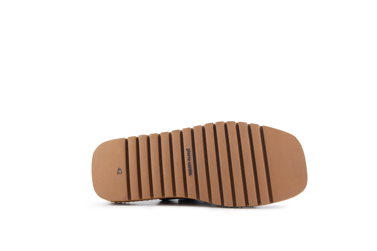 Fête Tan Ruched Slide