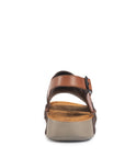 Riviera: Café Textured-Polished Sandal