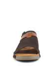 Riviera: Café Textured-Polished Sandal