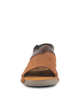 Riviera: Camel Textured-Polished Sandal